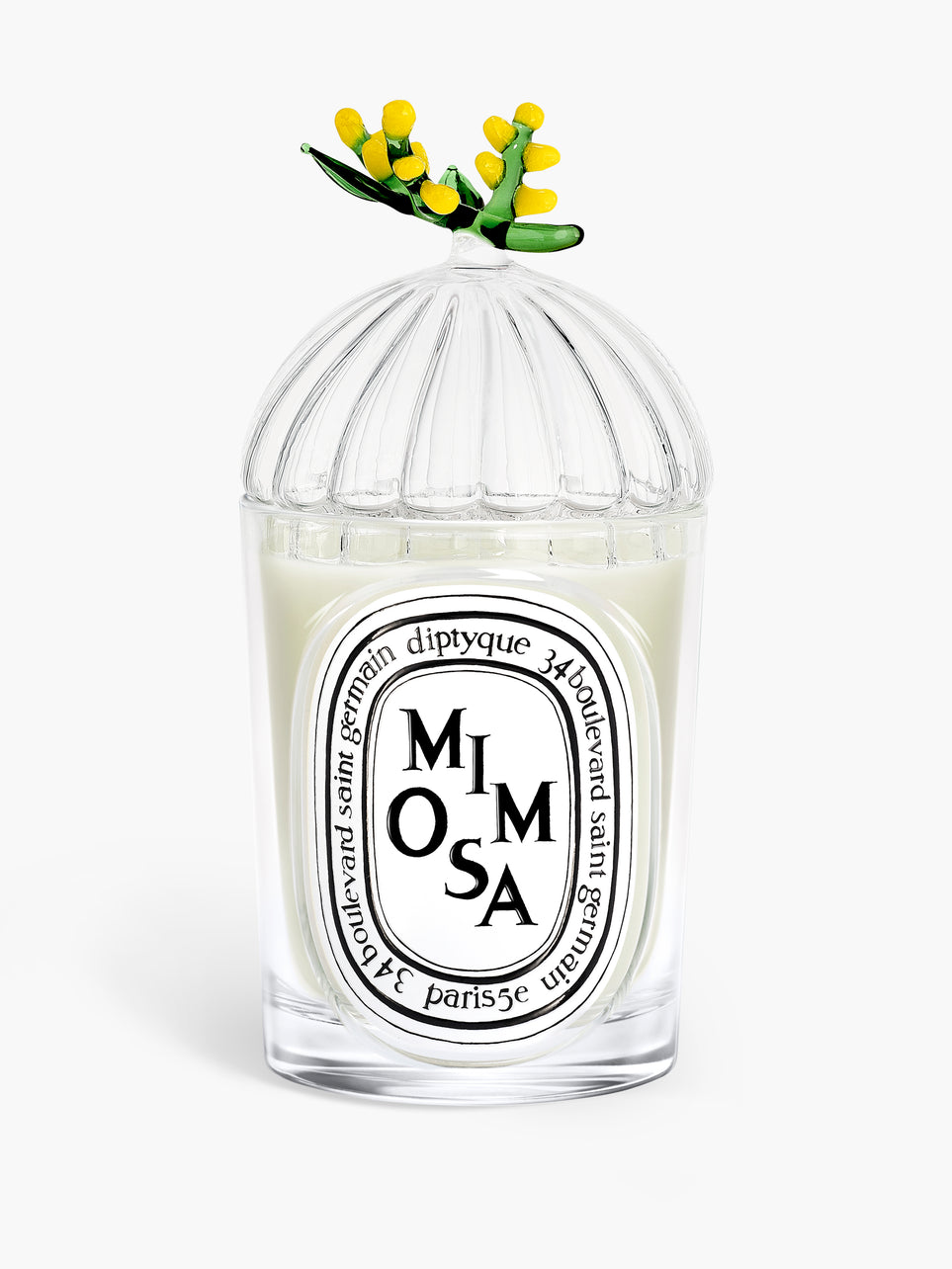 Mimosa (ミモザ) キャンドルリッド ハーバリウム - クラシックキャンドル用